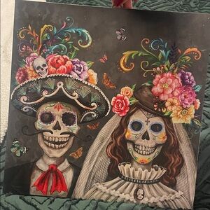 Day of the dead canvas art work